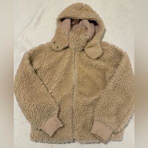 Abercrombie & Fitch Tan Sherpa Jacket